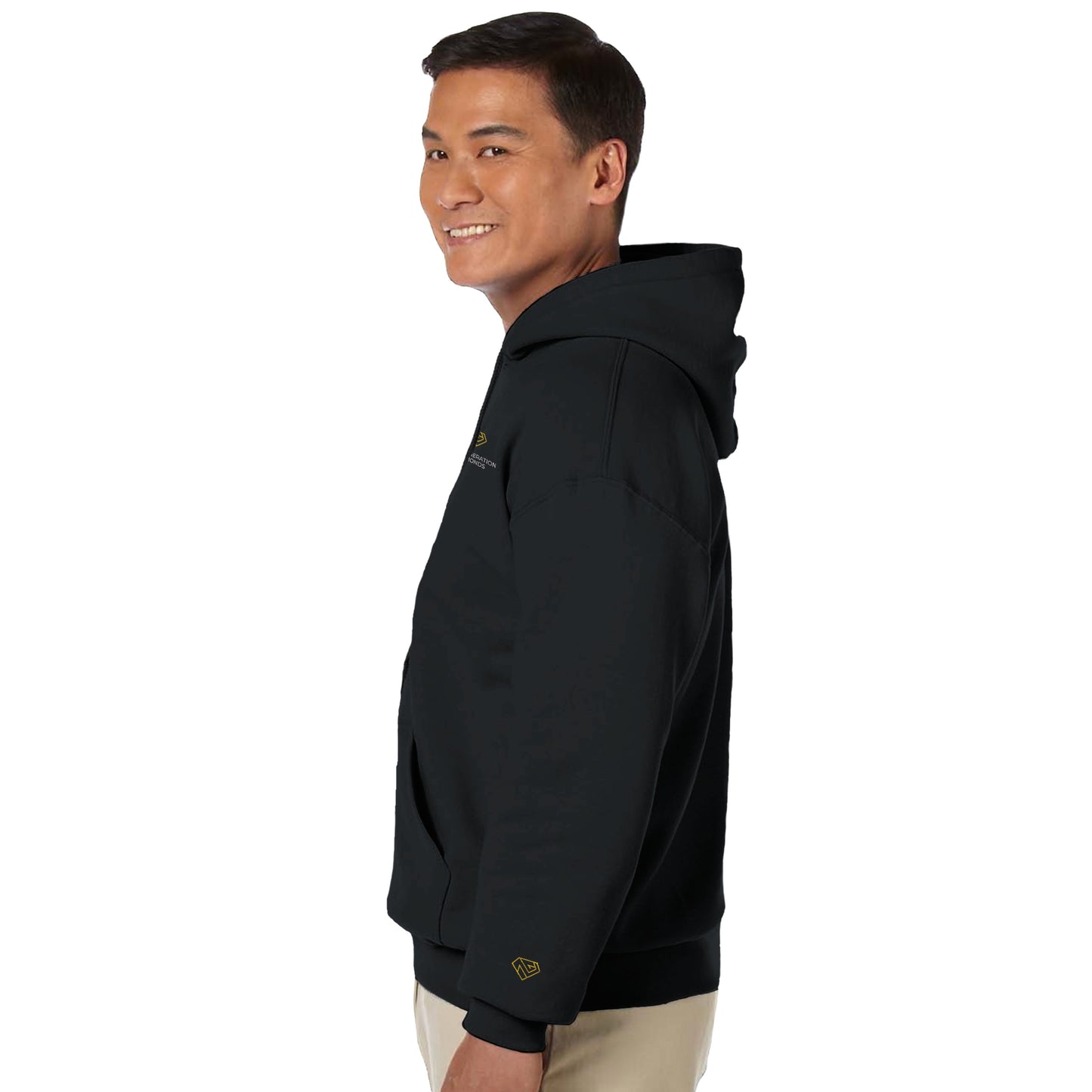NGD logóval hímzett kapucnis pulóver UNISEX