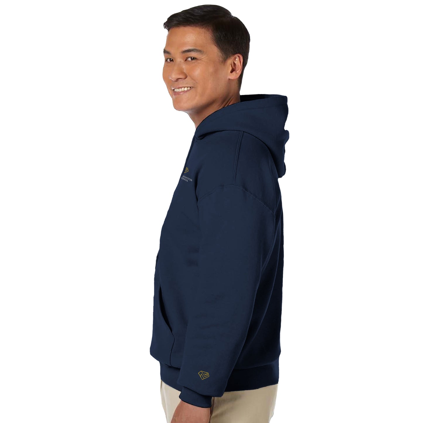 NGD logóval hímzett kapucnis pulóver UNISEX